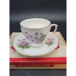 Vintage Duchess Bone China Violet Purple Flower Tea Cup Saucer Set Made England